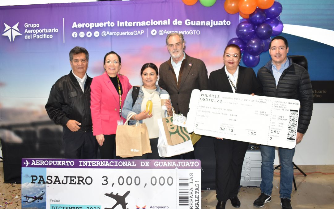 Aterrizan ¡3 millones de pasajeros! en el Aeropuerto Internacional de Guanajuato