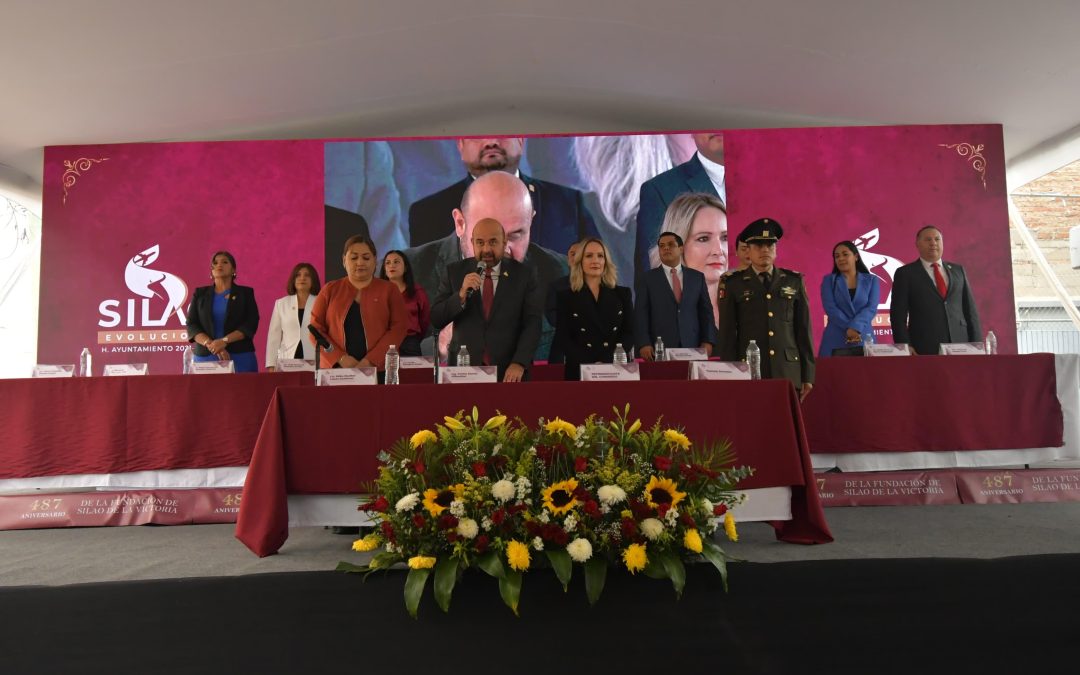 Encabeza Carlos García Villaseñor, festejos en marco de la conmemoración del 487 aniversario de la fundación de Silao de la Victoria.