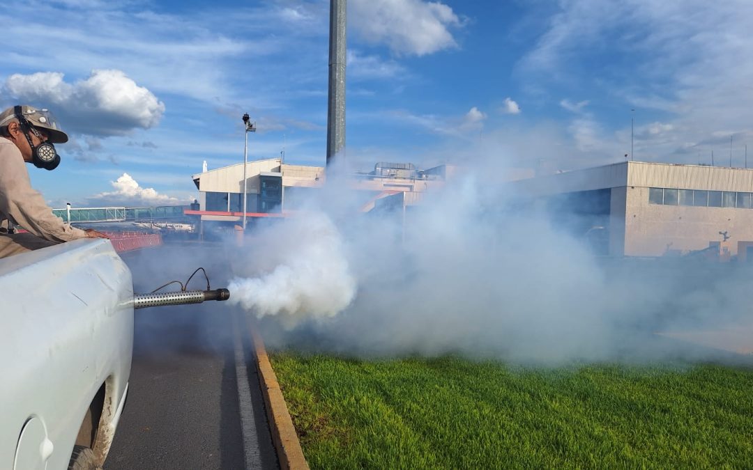 SSG suma nueve vueltas de nebulización en más de 18 mil hectáreas en todo Silao para hacer frente al dengue.