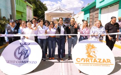 Libia Dennise le cumple a los cortazarenses y entrega obras y apoyos