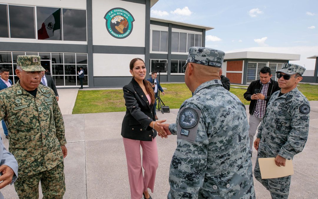 Inaugura Gobernadora Libia Dennise instalaciones de la Guardia Nacional en Salamanca