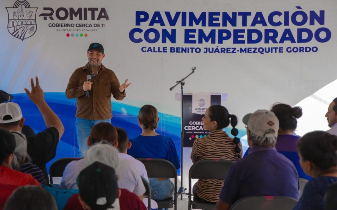 Arranca obra de pavimentación en Mezquite Gordo e inauguran rehabilitación del templo en Maritas