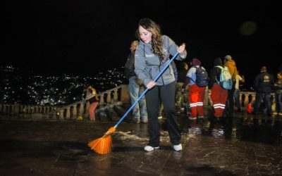 Dejan relucientes las inmediaciones del monumento al Pípila con el programa “Guanajuato Brilla”