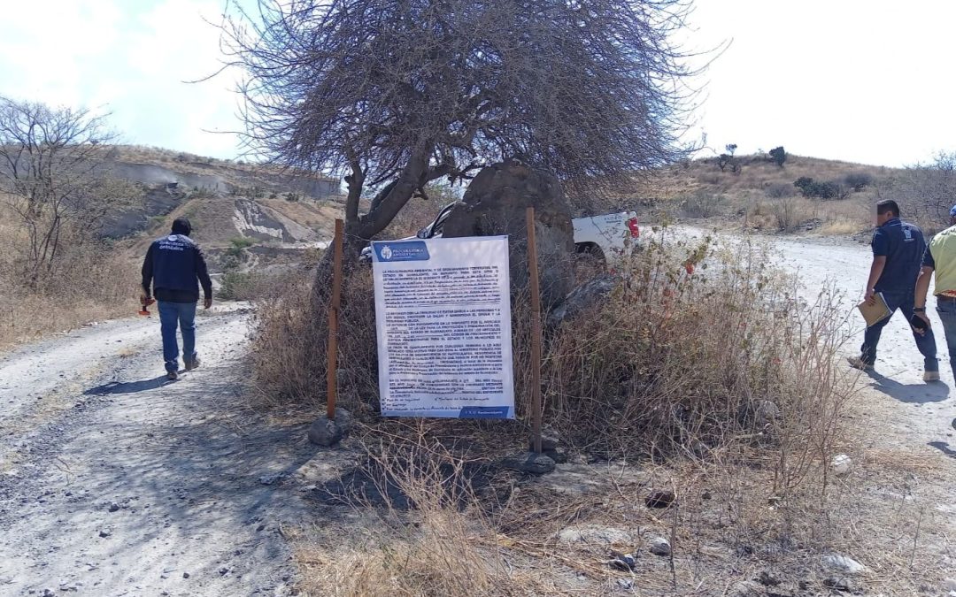 Tras inspección ambiental, PAOT suspende Banco de Material en Valle de Santiago