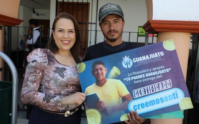 Tú Puedes Guanajuato fortalece la economía en el sureste del estado con la entrega del apoyo “Creemos en ti”.