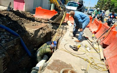 SAPAS REALIZA INTERVENCIÓN COMPLEMENTARIA EN LA ESQUINA DE LA CALLE ÁGUILA Y EL BULEVAR BAILLERES
