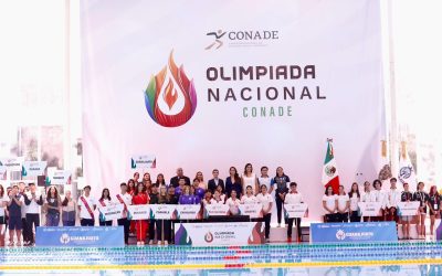 “El triunfo está en la pasión”: Libia inaugura la Olimpiada de Natación CONADE