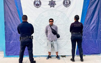 DETIENE POLICÍA MUNICIPAL A PRESUNTO RESPONSABLE DE EXTORSIÓN EN COMANJILLA